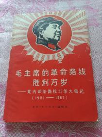 毛主席的革命路线胜利万岁。党内两条路线斗大事记。192l一1967。