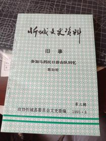 忻城文史资料 第三辑 参加马泗抗日游击队回忆