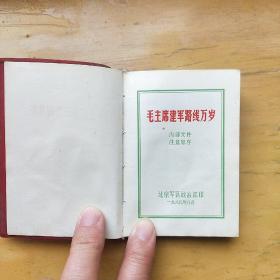 毛主席建军路线万岁 毛像及毛林合影 毛林题词全,书完整不缺页,实物拍摄,尺寸10×7厘米
