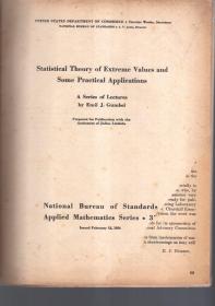 Statistical Theory of Extreme Values and Some Practical Applications