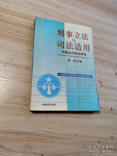 刑事立法与司法适用:中国当代刑法研究