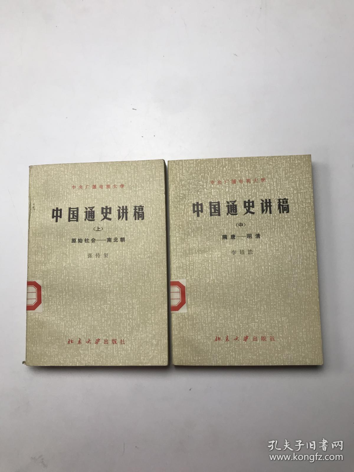 中国通史讲稿（上中） 2册合售