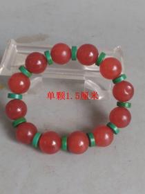 清代传世老南红玛瑙手串  . . .