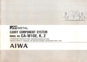 METAL CARRY COMPONENT SYSTEM MODEL NO.CA-W10E,K,Z. AIWA