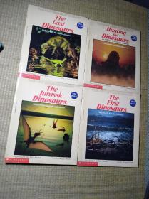 THE  NEW  DINOSAUR  LIBRARY 新的恐龙图书馆系列：Hunting the Dinosaurs猎杀恐龙+The First Dinosaurs第一批恐龙+The Jurassic Dinosaurs侏罗纪恐龙+The Last Dinosaurs最后的恐龙【4册图文并茂合售】