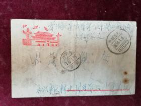 1954年抗美援朝松江军区寄湖北通城实寄封一枚（中国军邮）