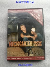 【CD+DVD-MJ合金箱94】原版 Nickolas Gene Carter 尼克·卡特首张个人专辑 Now or Never 想爱就爱，限量版CD，加赠DVD，2002年【双碟装，仅拆，碟片全新，单盒价格】有海报