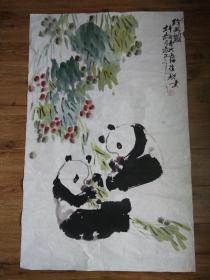上海书画名家徐耀国画“国宝大熊猫”，八平尺，包真包快递发货。
