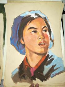法籍华裔画家李自力七十年代画稿二十余张合售