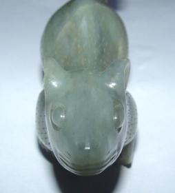 清代 和田玉鼠［长11.7cm高5.45cm厚3.05cm］.