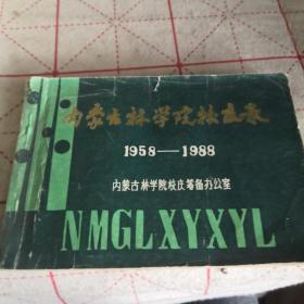 《内蒙古林学院校友录》（958-1988）