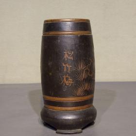 1389清代木雕茶叶罐