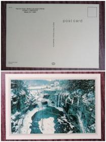外国明信片，美国原版，康奈儿大学冬景，品如图