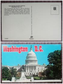 外国明信片，美国原版，华盛顿白宫，品如图