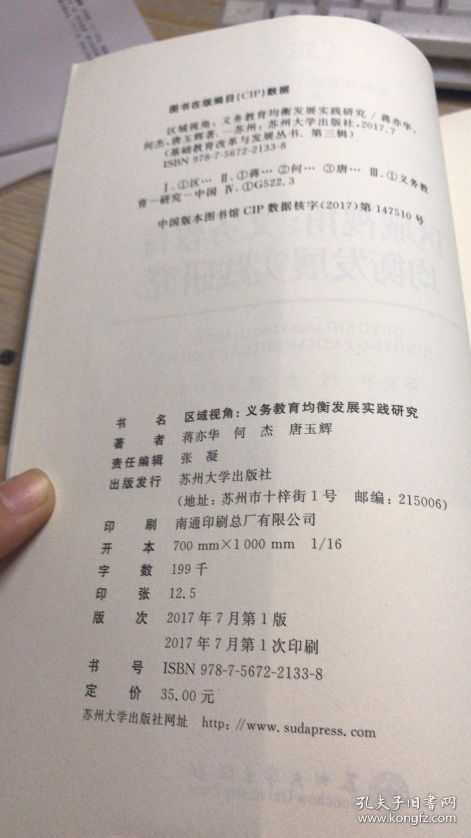 区域视角：义务教育均衡发展实践研究