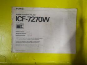 SONY索尼说明书一本ICF—727OW