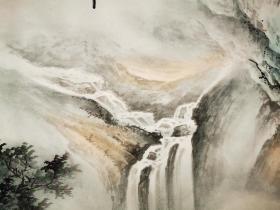 王亮道人物山水清韵出茗小六尺