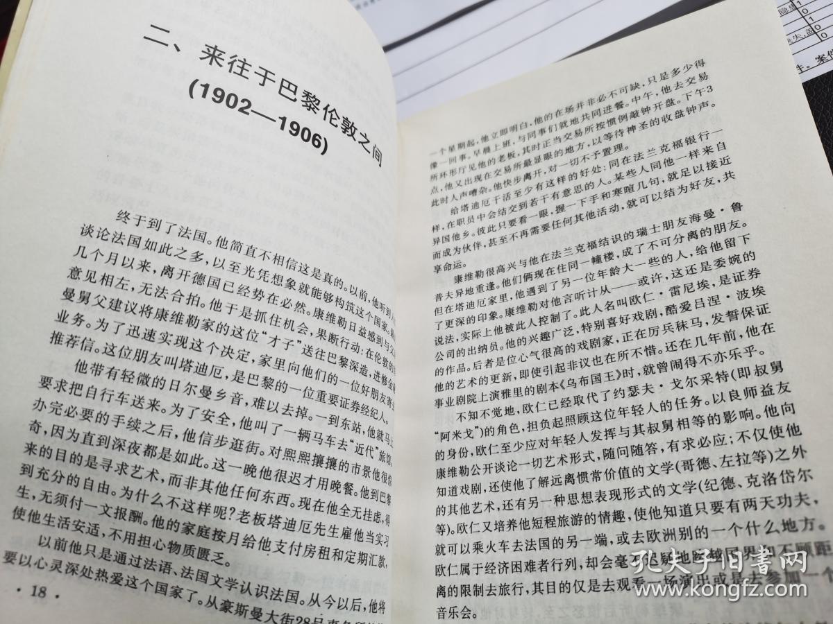 西方著名画家传记丛书：《康维勒：一个巴黎画商的传奇》（非馆藏，9品强未阅）