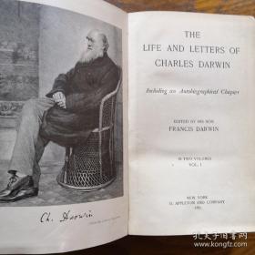 《LIFE AND LETTERS OF CHARLES DARWIN I 》1887年