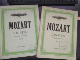 Edition Peters Nr. 3315 a,b Mozart sonaten fur klavier und violine 莫扎特奏鸣曲 两本 原版现货 都附分谱