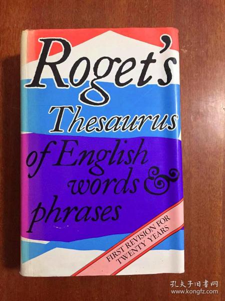 带护封 英国原装进口同义词词典 朗文罗吉特英语同义词辞典 Longman Dictionary  Roget's Thesaurus of English Words & Phrases