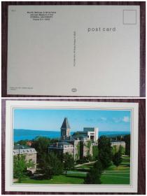 外国明信片，美国原版，康奈儿大学，品如图