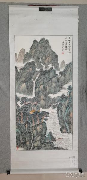 四川大邑著名画家朱克昌 精品山水 四尺整张 展览作品 原稿真迹 永久保真