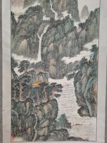 四川大邑著名画家朱克昌 精品山水 四尺整张 展览作品 原稿真迹 永久保真