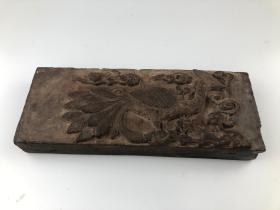 砖雕工艺品 朱雀（外尺寸 23×9x3.5）cm