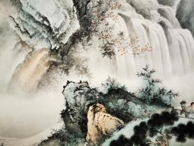 王亮道人物山水清韵出茗小六尺