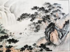 王亮道人物山水清韵出茗小六尺