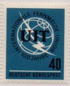 德国邮票G，1965年国际电信联盟，1全
