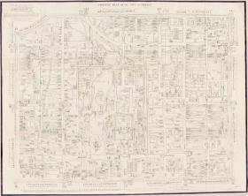 古地图1843 北京市规划图。纸本大小99.48*78.82厘米。宣纸艺术微喷复制。