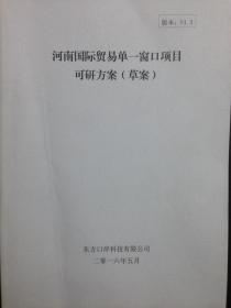 河南国际贸易单一窗口项目可研方案