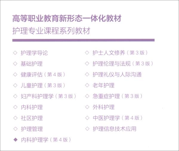 内科护理学（第四版）储彬林、王敏 编高等教育出版社9787040552843