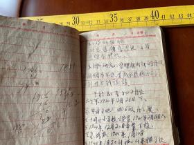 五十年代，抗美援朝笔记本，封面有＂抗美援朝＂字样和两个持枪战士图案，已有些脱落，如图