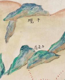古地图1841 舟山岛全图 清道光21年后 。纸本大小55.61*65.021厘米。宣纸艺术微喷复制。