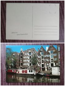 外国明信片，荷兰原版，阿姆斯特丹建筑，
，品如图