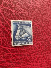 1941 第三帝国 德比赛马 雕刻版邮票
