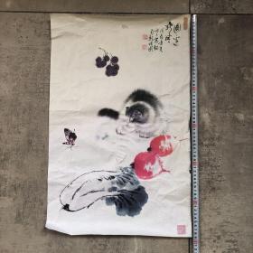 猫 画一张（小有破损）