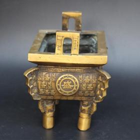 纯铜香炉字大明宣德年造铜香炉盛世香炉复古做旧香炉精品铜器摆件