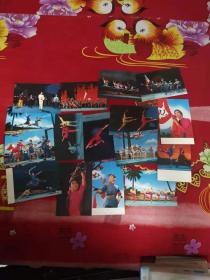 **明信片--革命现代舞剧--《红色娘子军》（朝鲜文）全套16枚 0.8公斤 书架1