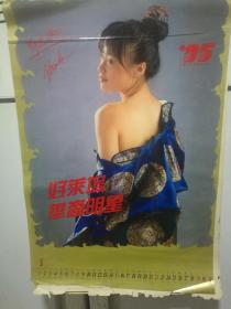 美女挂历，1995年《好莱坞华裔明星》开区246号.12月全，品一般，如有问题图显示，实物如图，年代物品售出不退