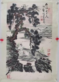 沈锡纯    尺寸   88/53   立轴 
（1910—2008），字硕舜、石纯、石洵等，号武夷山翁，福建诏安人，国画大师、美术教育家、“诏安画派”第四代宗师、福州画院创始人之一。擅画花鸟、草虫兼山水、人物，尤精画虎。任福建省文史研究馆馆员、福建省国际文化经济交流中心理事、中国民主同盟盟员、海峡书画研究院顾问等。