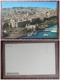 外国明信片，西班牙原版，巴塞罗那海岸，，品如图