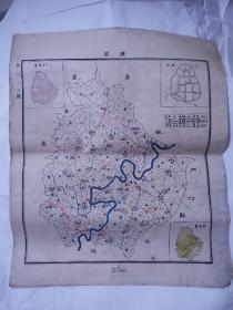 民国地图 ——广安  45*38cm