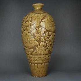 磁州窑牡丹花纹梅瓶