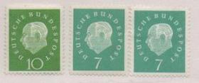 德国邮票A，1959年联邦德国总统豪斯，著名人物外国名人，一枚 价