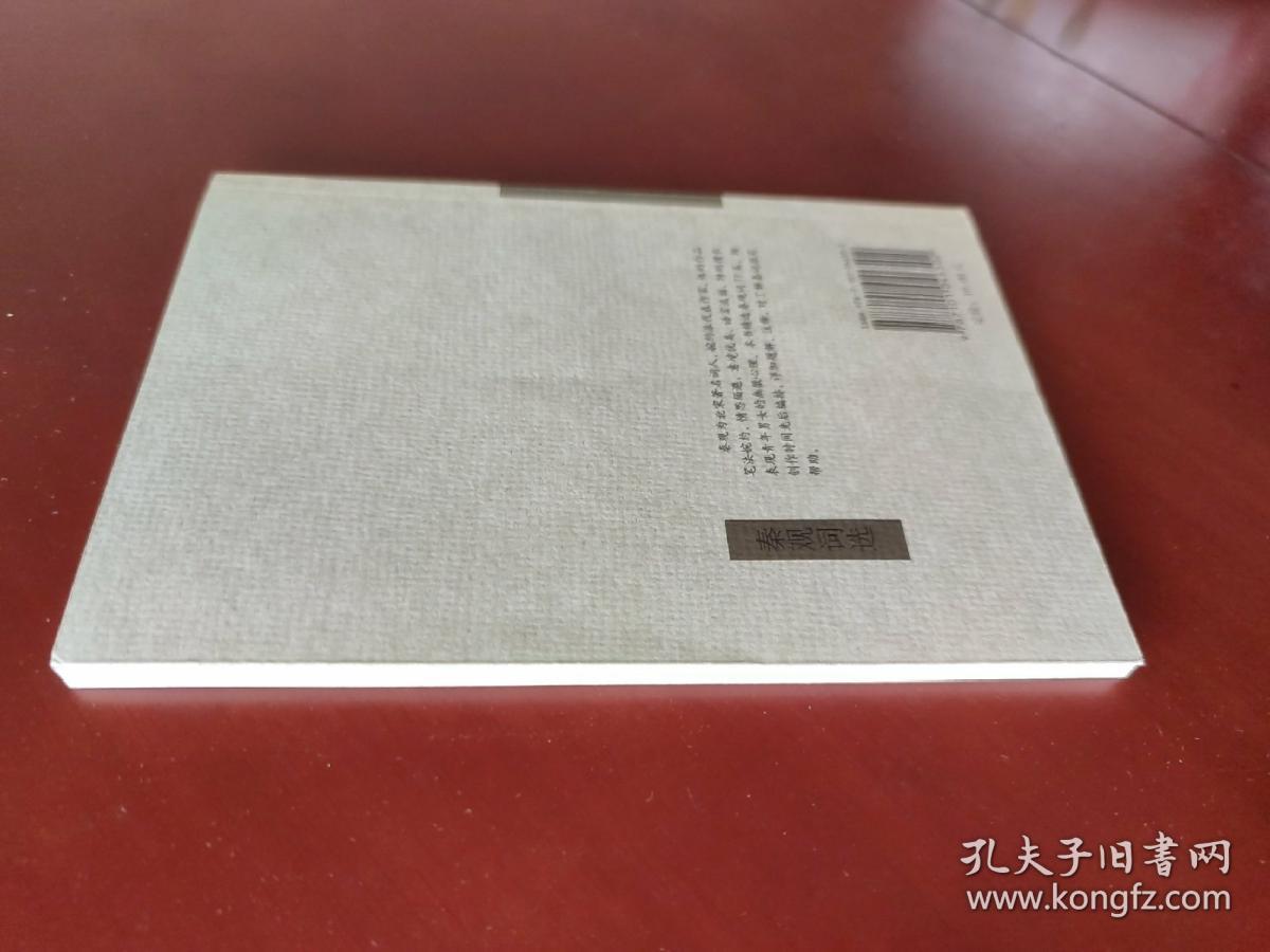 秦观词选 / 古典诗词名家 姚蓉 王兆鹏 选注 中华书局 正版现货 实物拍照
