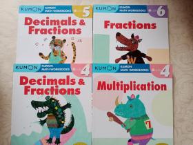 kumon math workbooks 四本合售